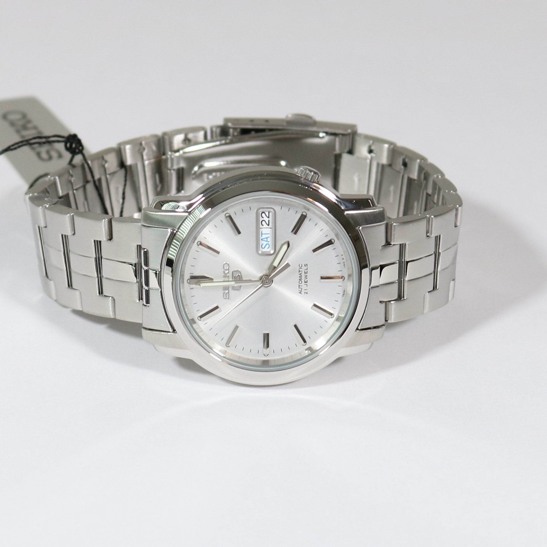 Seiko 5 Stainless Steel Silver Dial Automatic Men's Watch SNKK65K1