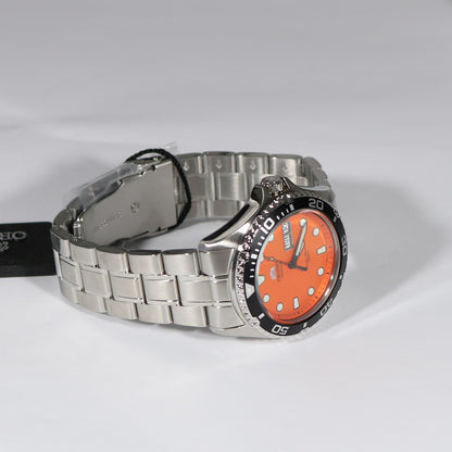 Orient Ray Raven II Orange Dial Automatic Watch FAA02006M - Chronobuy