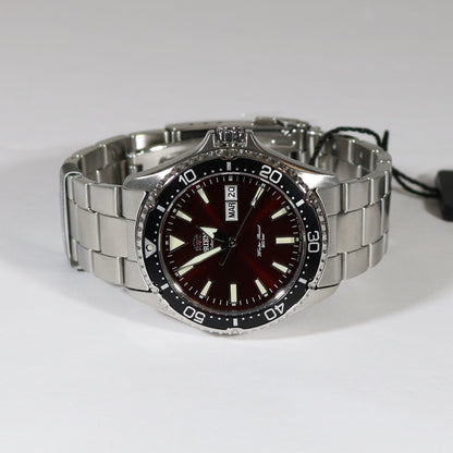 Orient Kamasu Maroon Dial Men's Stainless Steel Diver Watch RA-AA0003R19B