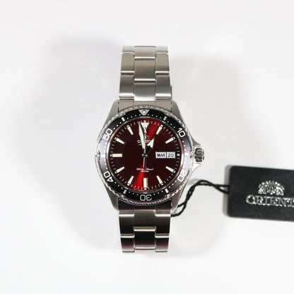 Orient Kamasu Maroon Dial Men's Stainless Steel Diver Watch RA-AA0003R19B