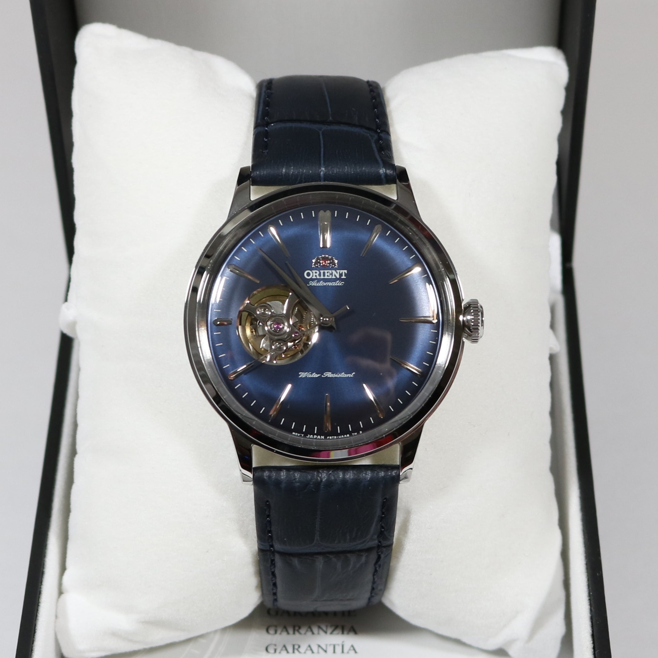 Orient Open Heart Blue Dial Stainless Steel Case Men's Watch RA-AG0005L10B