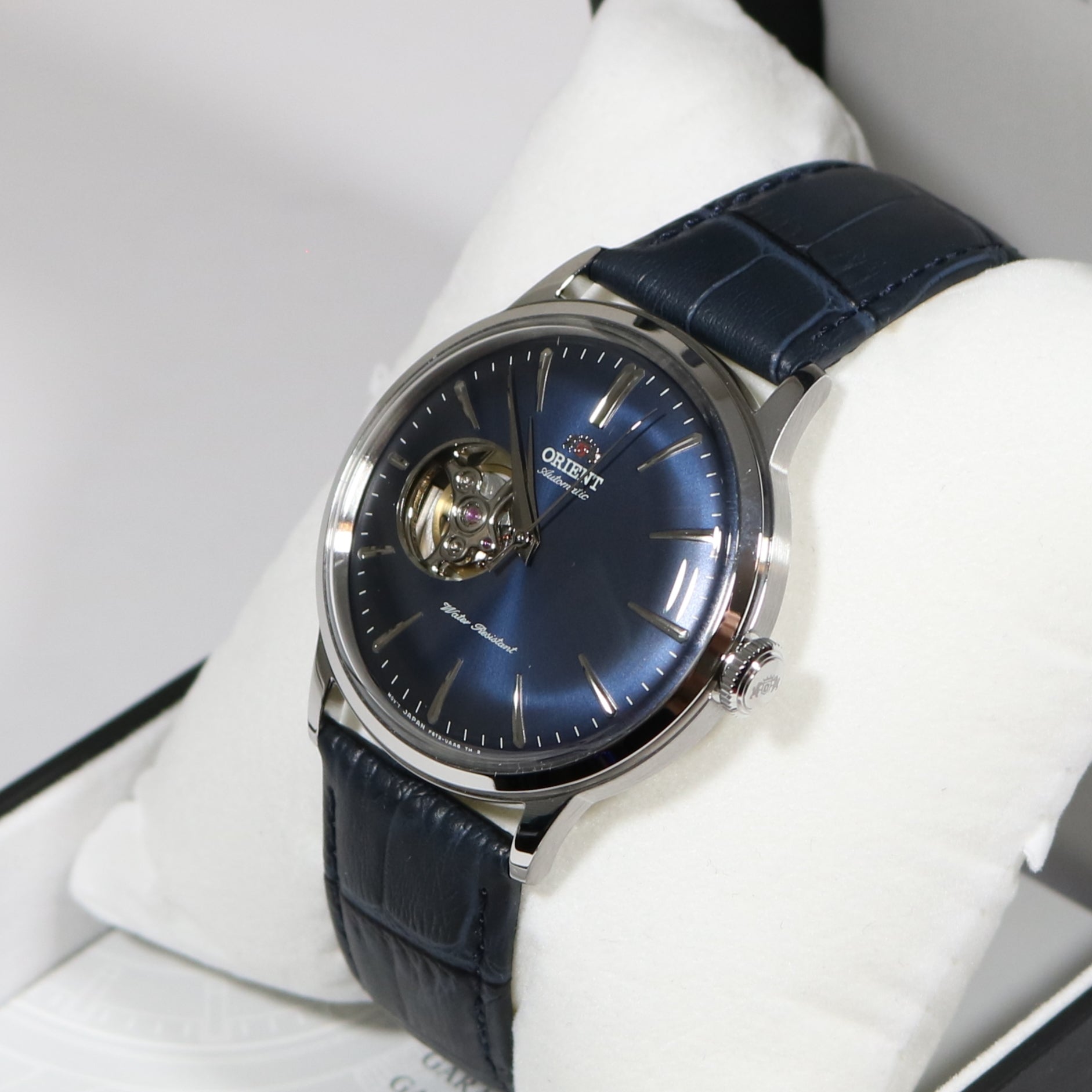 Orient Open Heart Blue Dial Stainless Steel Case Men's Watch RA-AG0005L10B