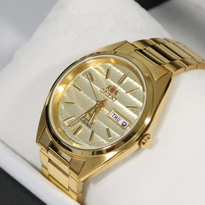 Orient Tristar 3 Star Gold Tone Automatic Watch FAB0000BC - Chronobuy