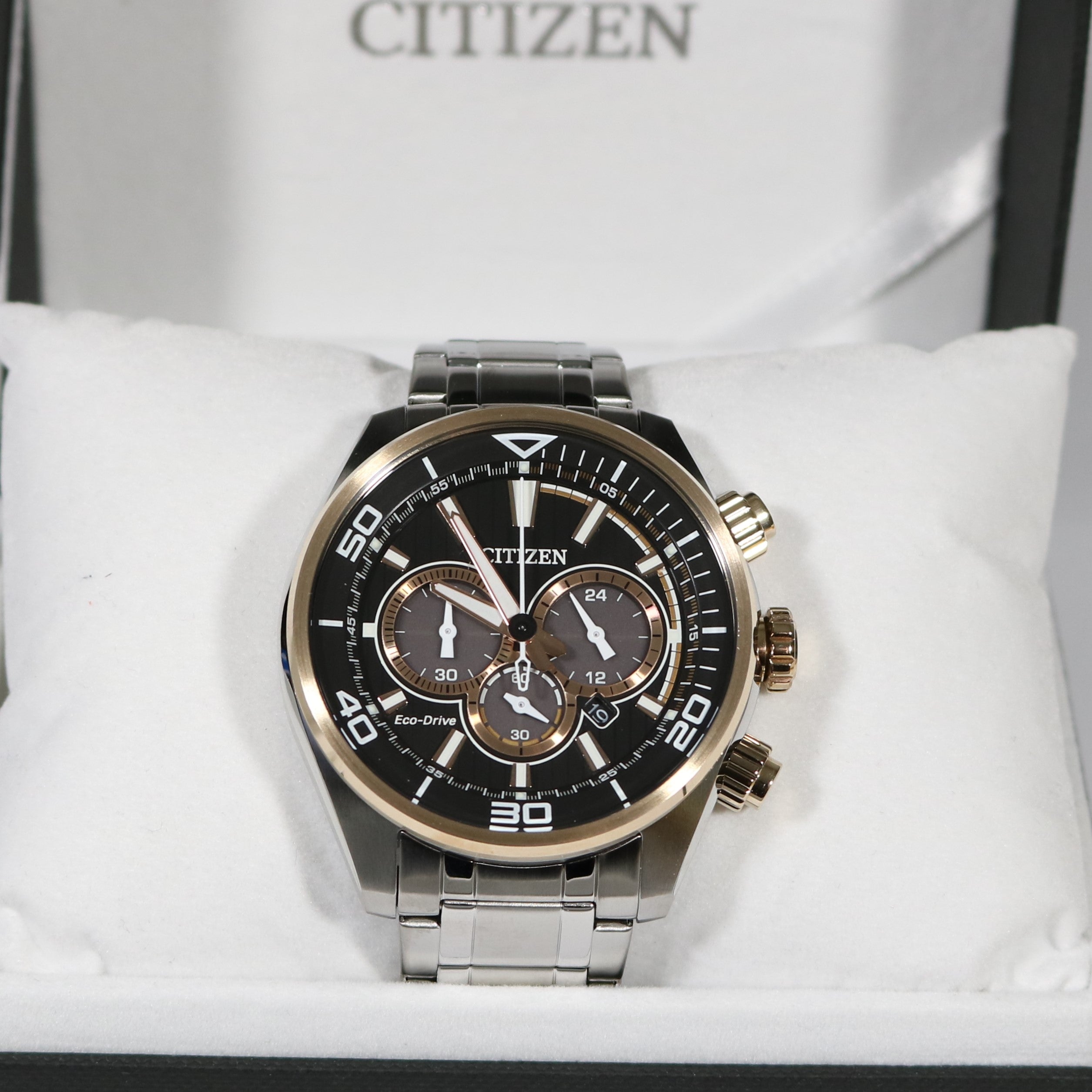 Citizen Eco Drive Men's Chronograph Black Dial Watch CA4336-85E - Chronobuy