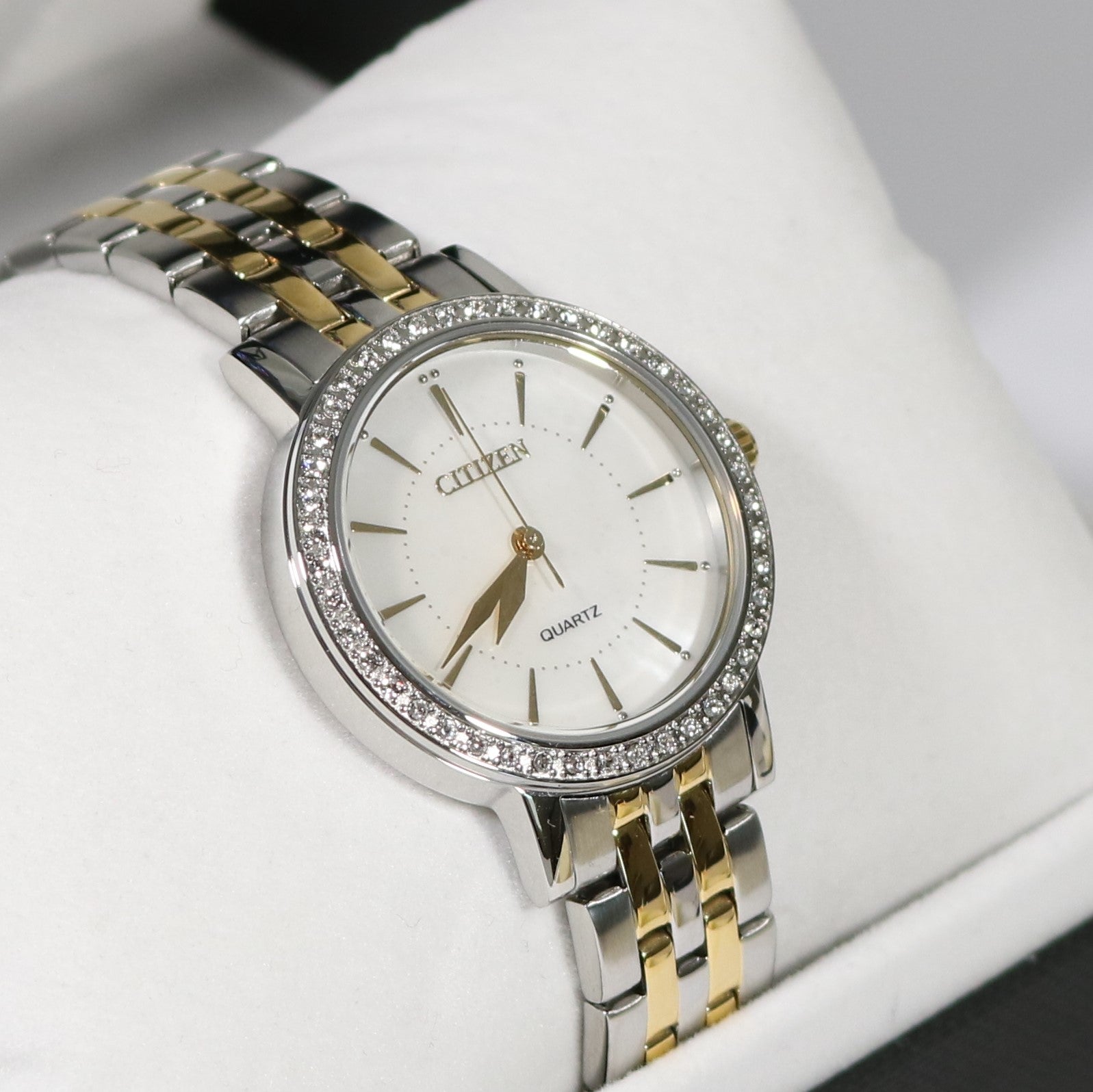 Citizen Women's Mother Of Pearl Two Tone Watch EL3044-89D - Chronobuy