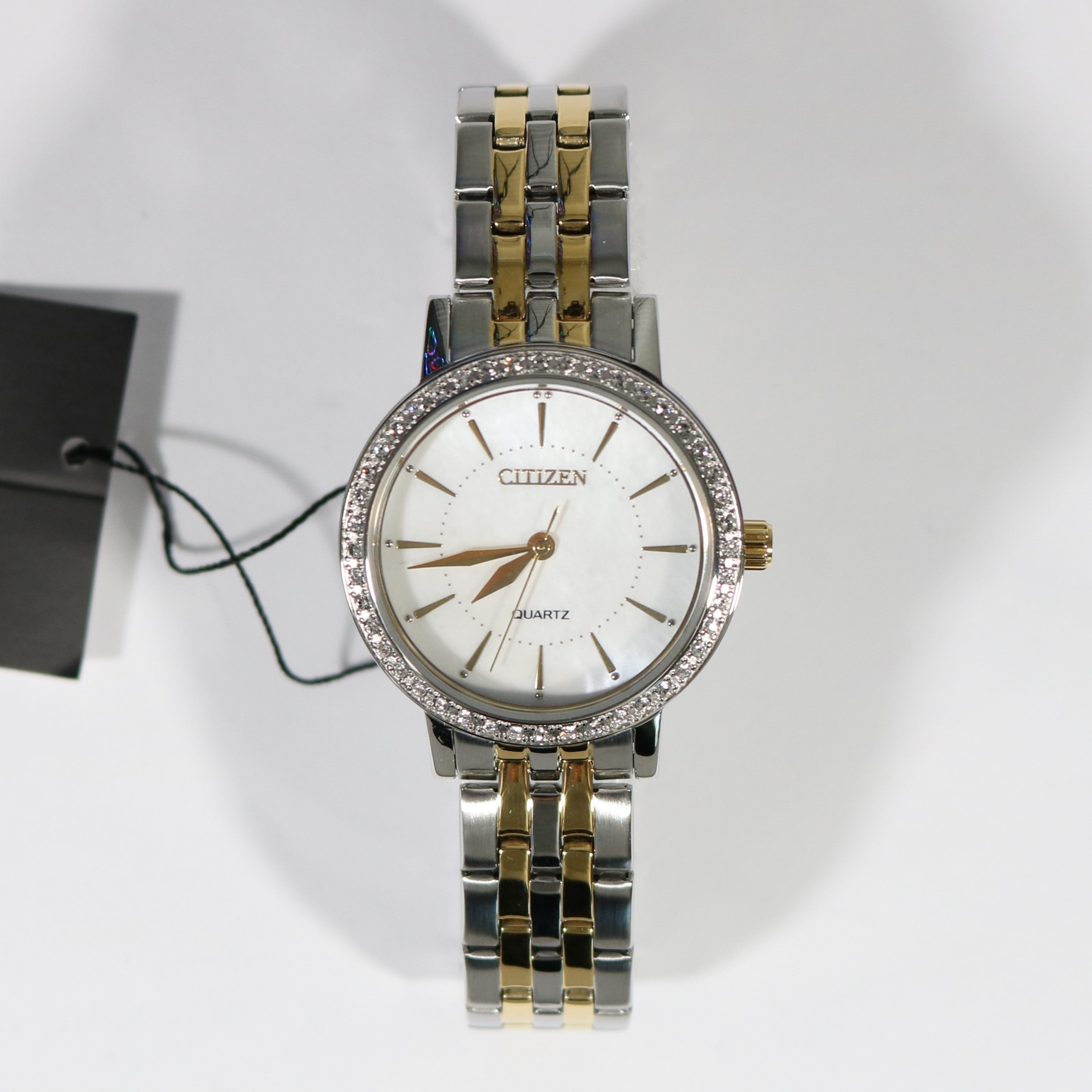 Citizen Women's Mother Of Pearl Two Tone Watch EL3044-89D - Chronobuy