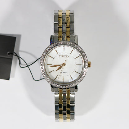 Citizen Women's Mother Of Pearl Two Tone Watch EL3044-89D - Chronobuy