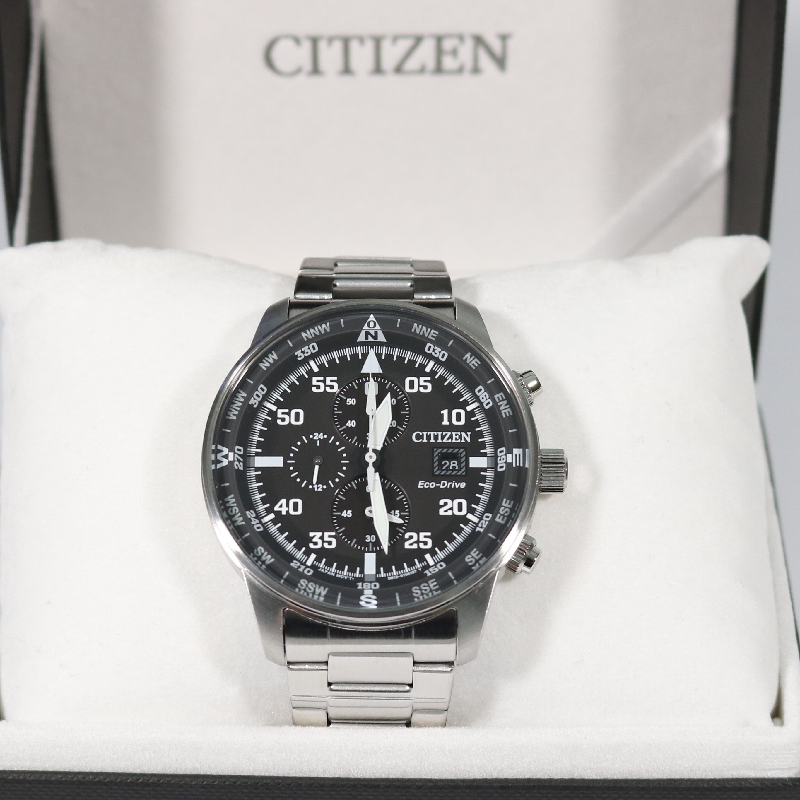 Citizen Eco-Drive Aviator Pilots Stainless Steel Watch CA0690-88E - Chronobuy