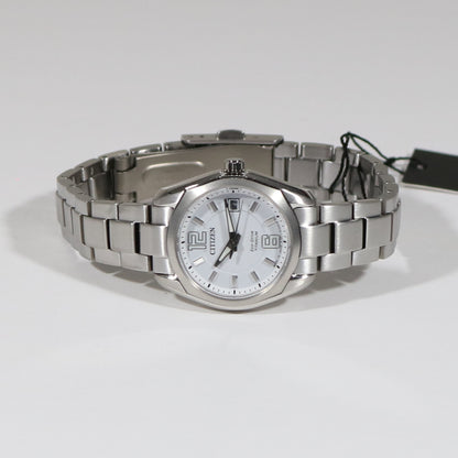 Citizen Eco-Drive Super Titanium White Dial Women's Watch EW2101-59B