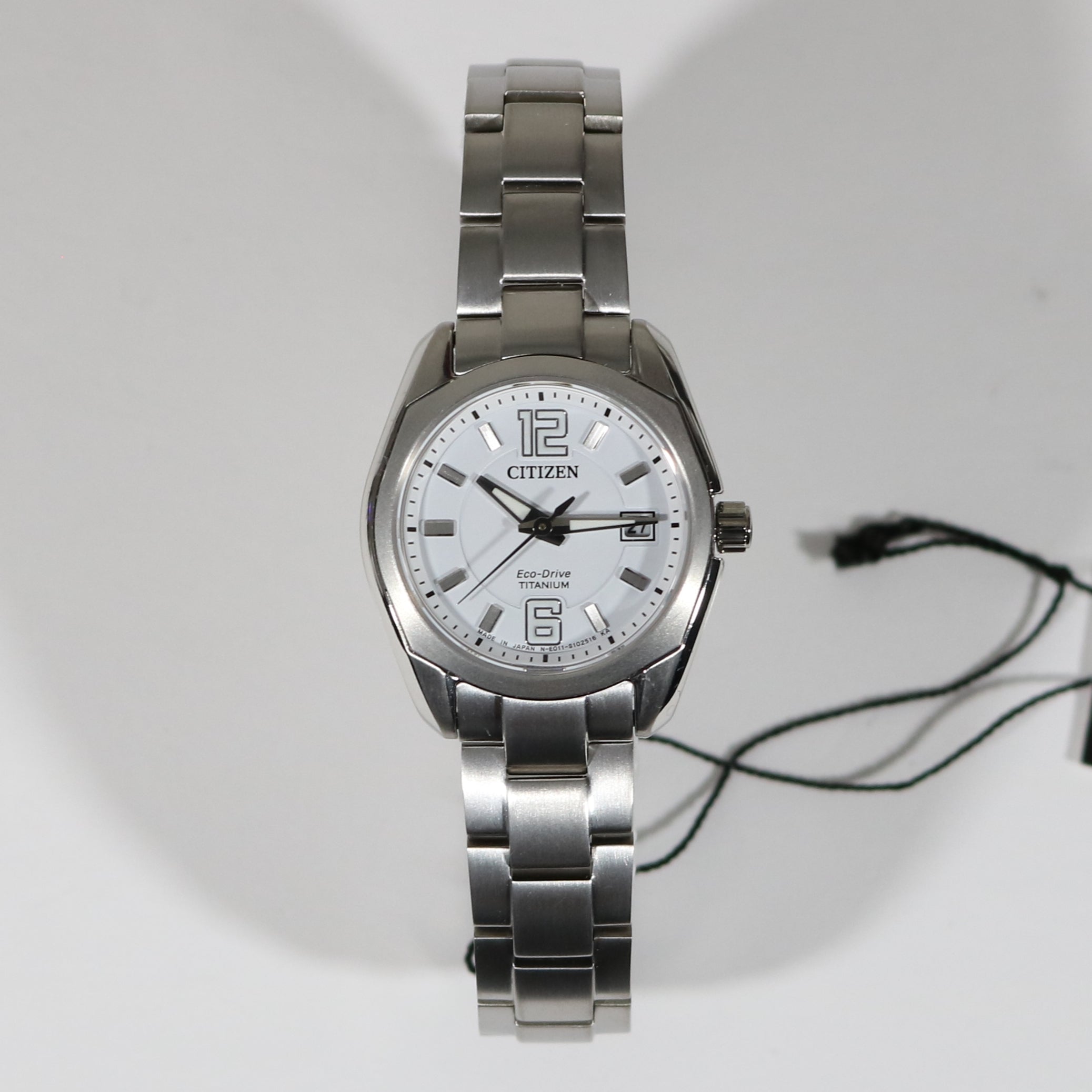 Citizen Eco-Drive Super Titanium White Dial Women's Watch EW2101-59B