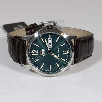 Orient Men's Automatic Green Dial Brown Leather Strap Watch RA-AA0C06E19B