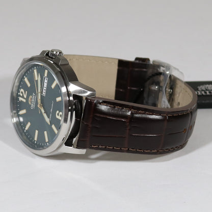 Orient Men's Automatic Green Dial Brown Leather Strap Watch RA-AA0C06E19B