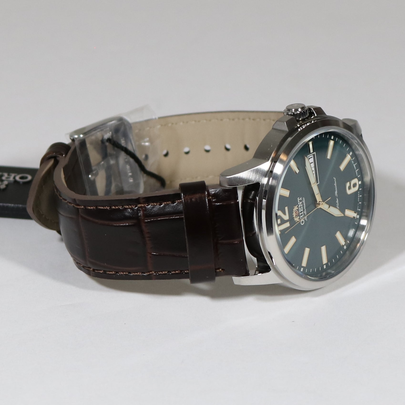 Orient Men's Automatic Green Dial Brown Leather Strap Watch RA-AA0C06E19B