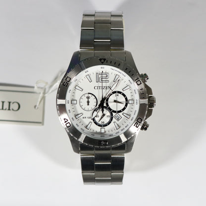 Citizen Men's Chronograph Quartz Stainless Steel Bracelet Watch AN8120-57A - Chronobuy