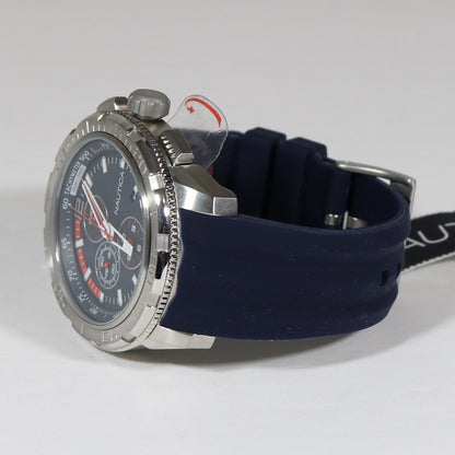 Nautica Quartz Men's Sports Chronograph Blue Rubber Strap Watch A18724G