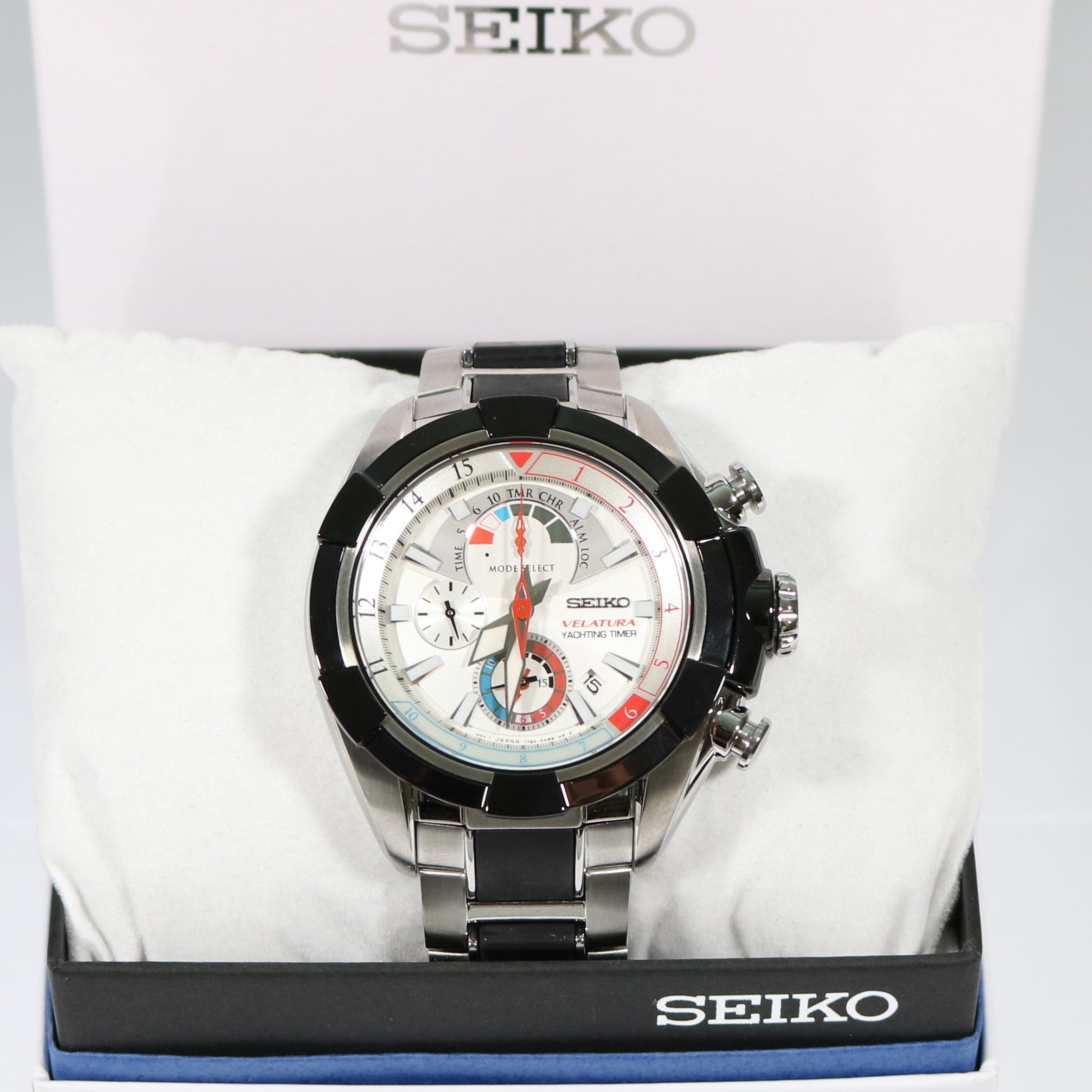 Seiko Men's Quartz Chronograph Velatura Yachting Timer Watch SPC145P1 - Chronobuy