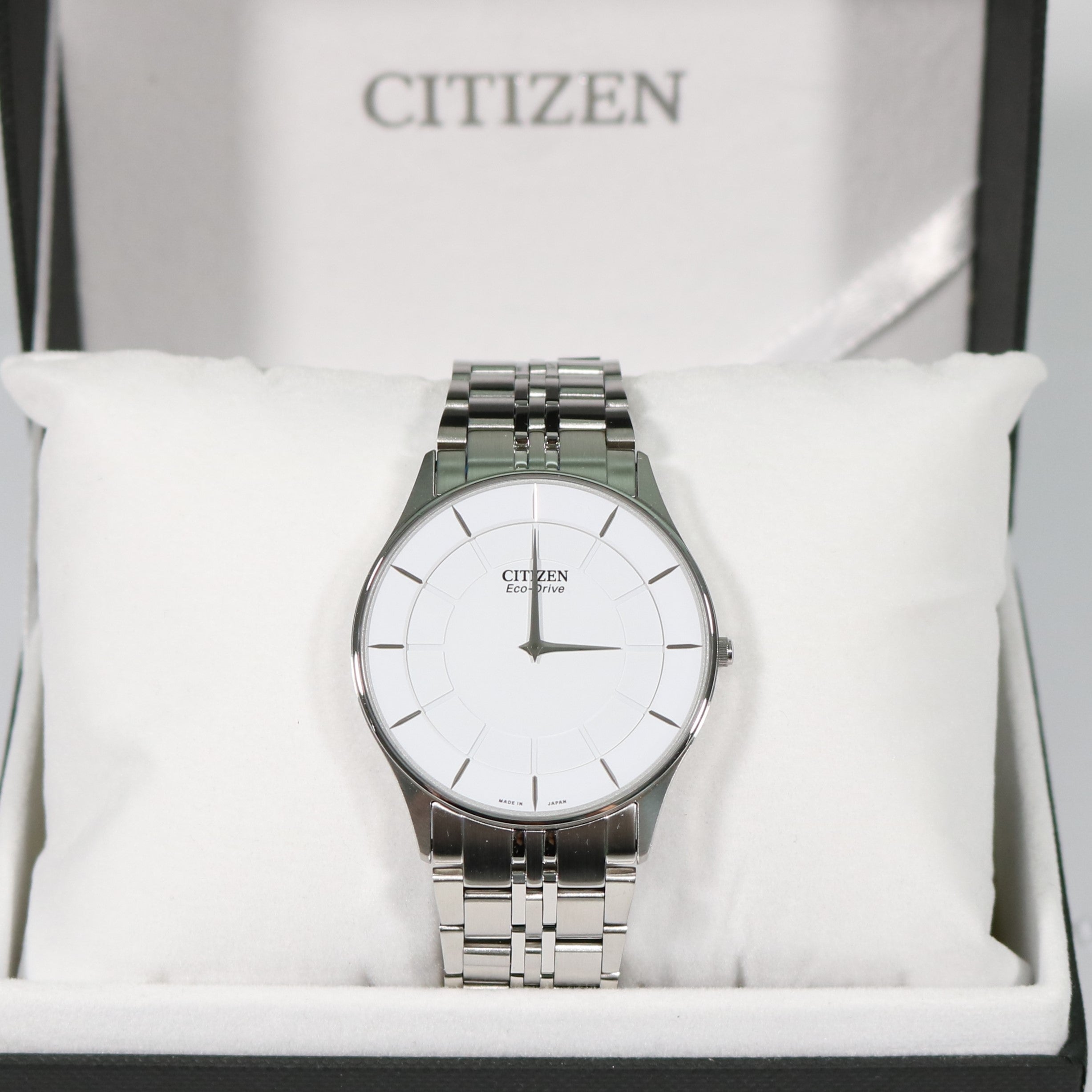 Citizen Eco-Drive Sapphire Stiletto Ultra Thin White Dial Men's Watch AR3010-65A - Chronobuy