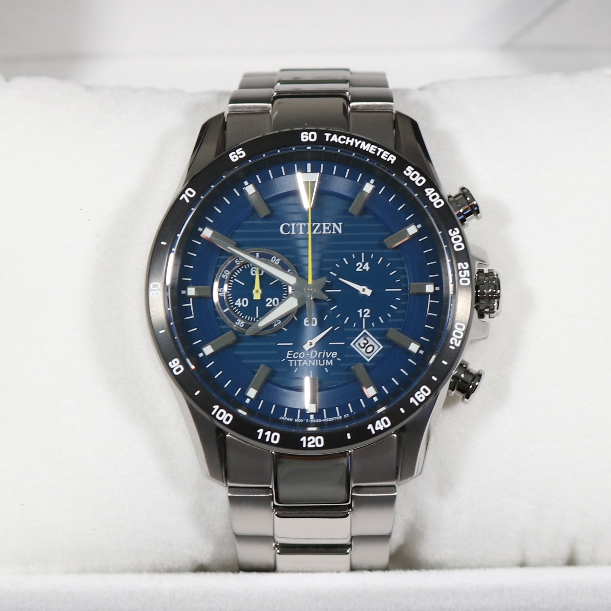 Citizen Eco-Drive Super Titanium Blue Dial Chronograph Men's Watch CA4444-82L 2