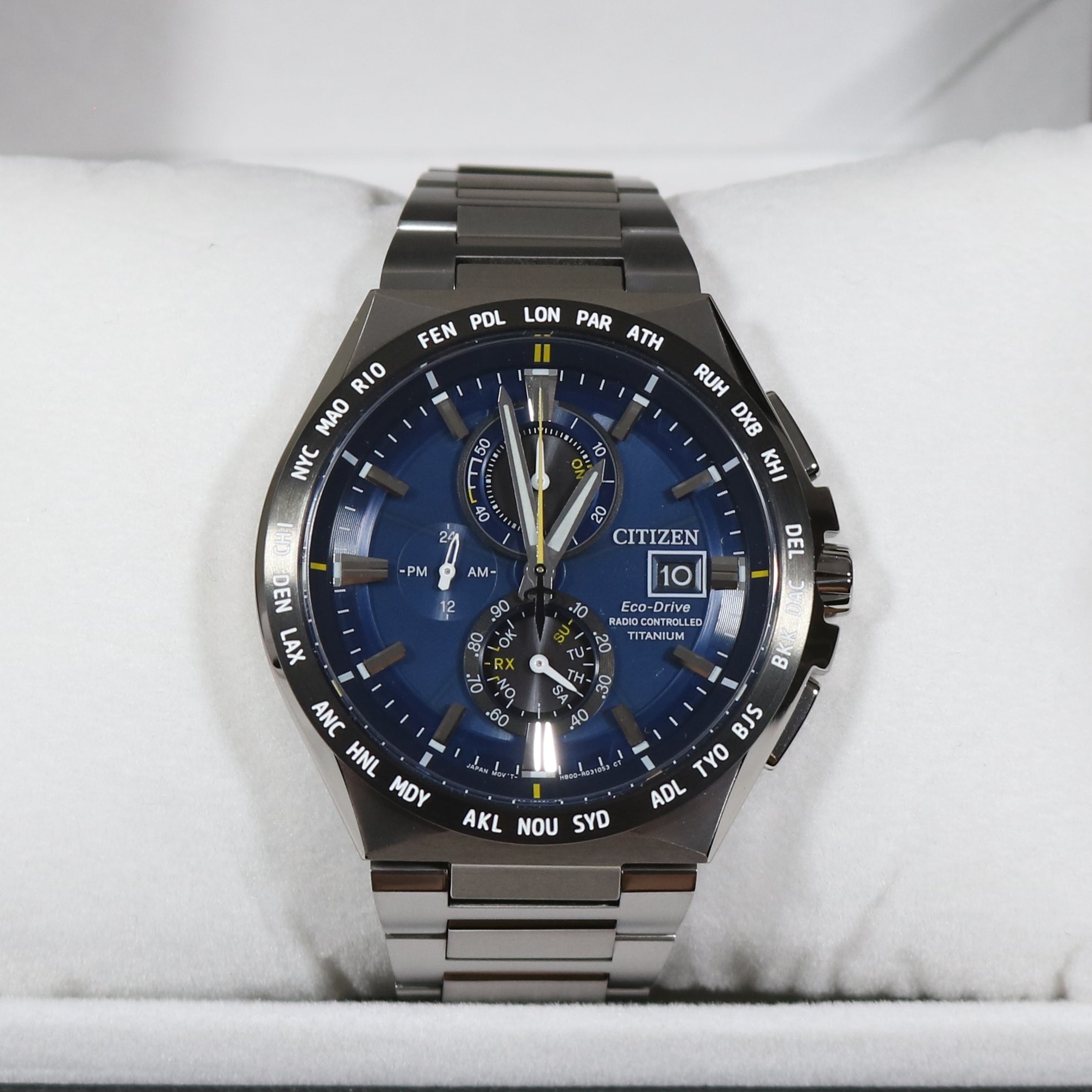 Citizen Eco-Drive Radio Controlled Super Titanium Blue Dial Watch AT8234-85L