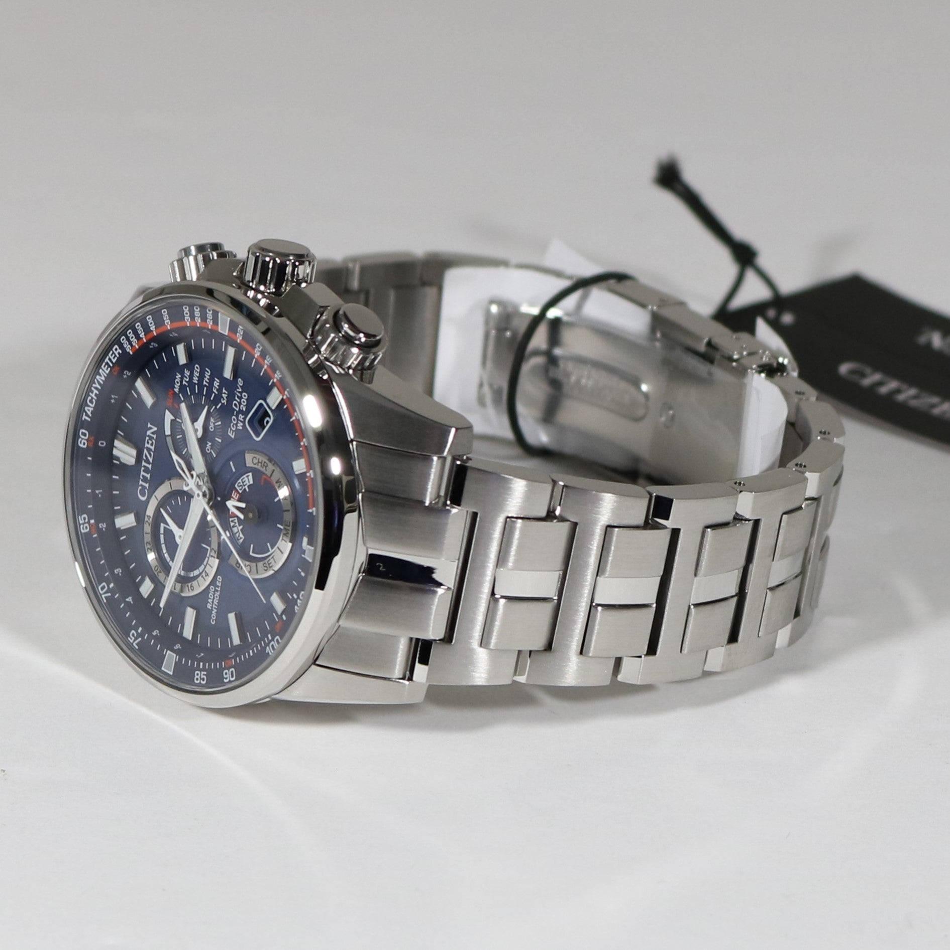 Citizen Eco-Drive PCAT Controlled Chronograph Blue Dial Watch CB5880-54L