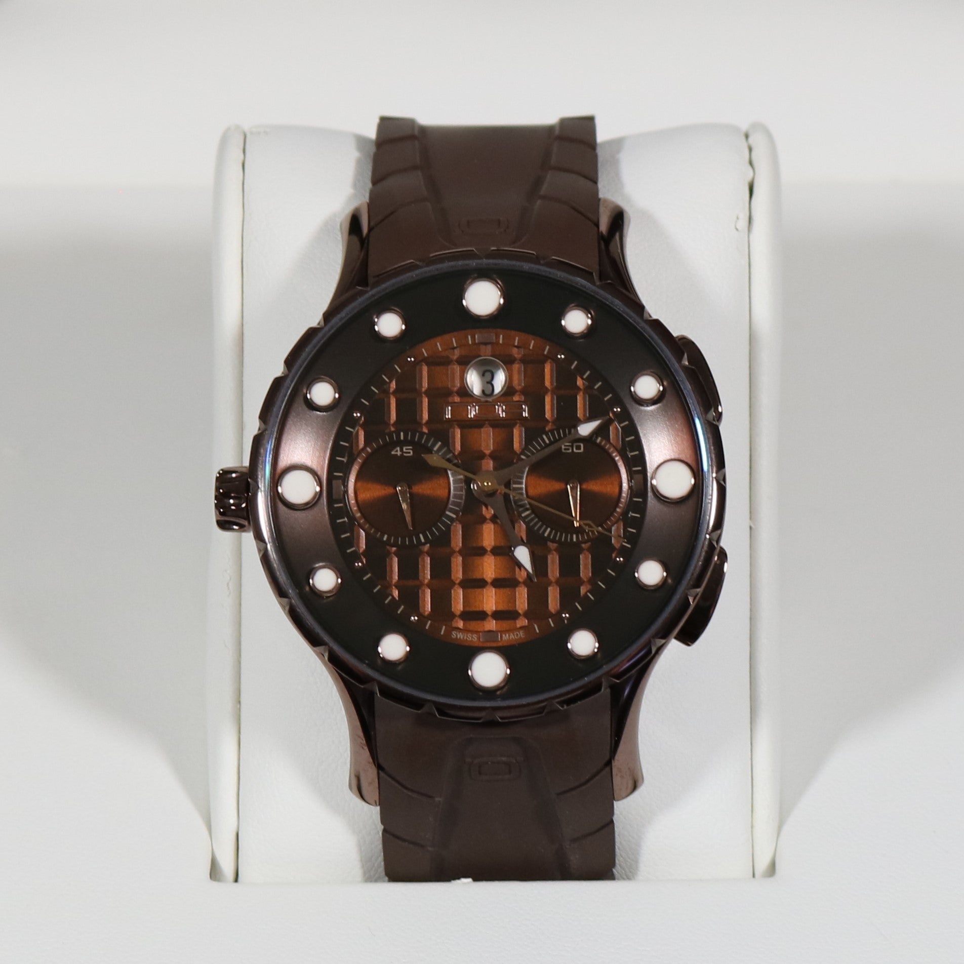 N.O.A Limited Edition Automatic Brown Dial Chronograph Men's Watch NW-SCHOCO