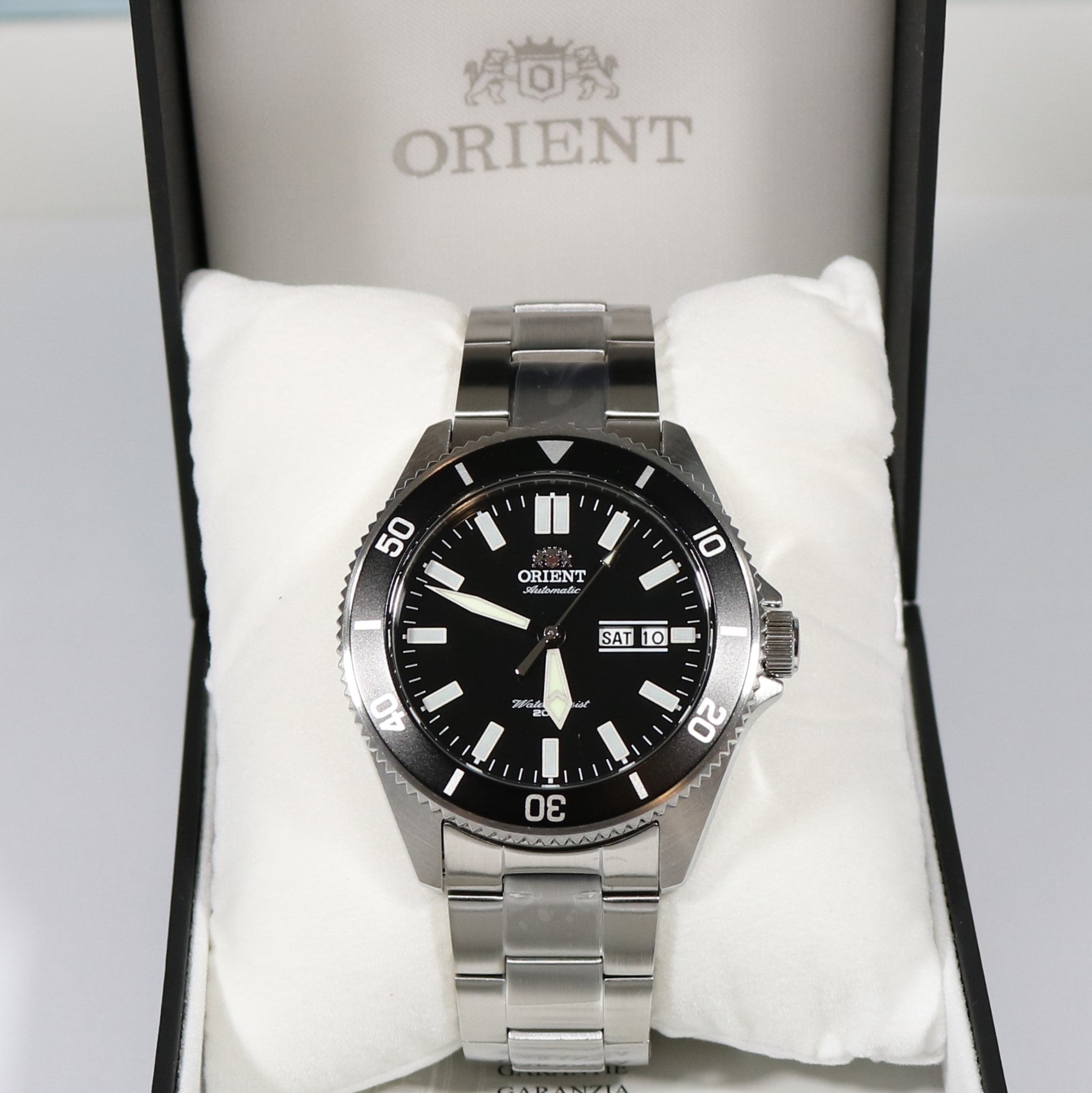 Orient Kanno Black Dial Stainless Steel Diver Men's Watch RA-AA0008B19A - Chronobuy