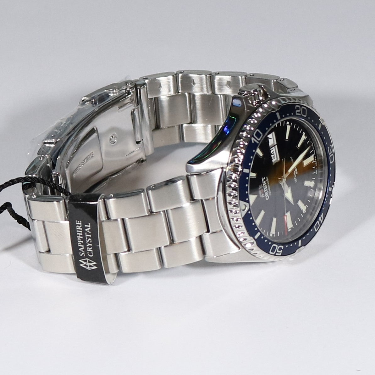 Orient Kamasu Stainless Steel Automatic Blue Dial Diver Men's Watch RA-AA002L - Chronobuy