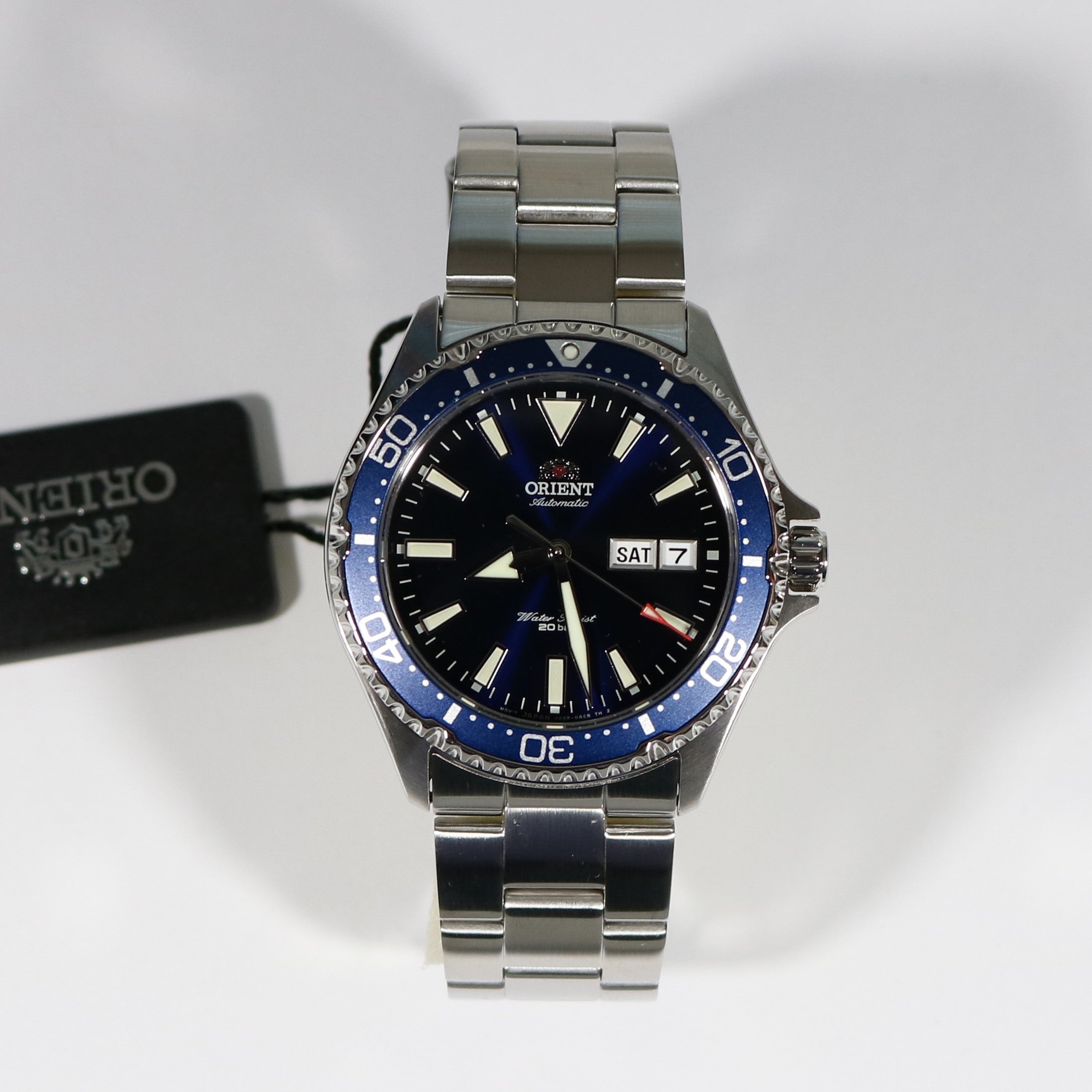 Orient Kamasu Stainless Steel Automatic Blue Dial Diver Men's Watch RA-AA002L - Chronobuy