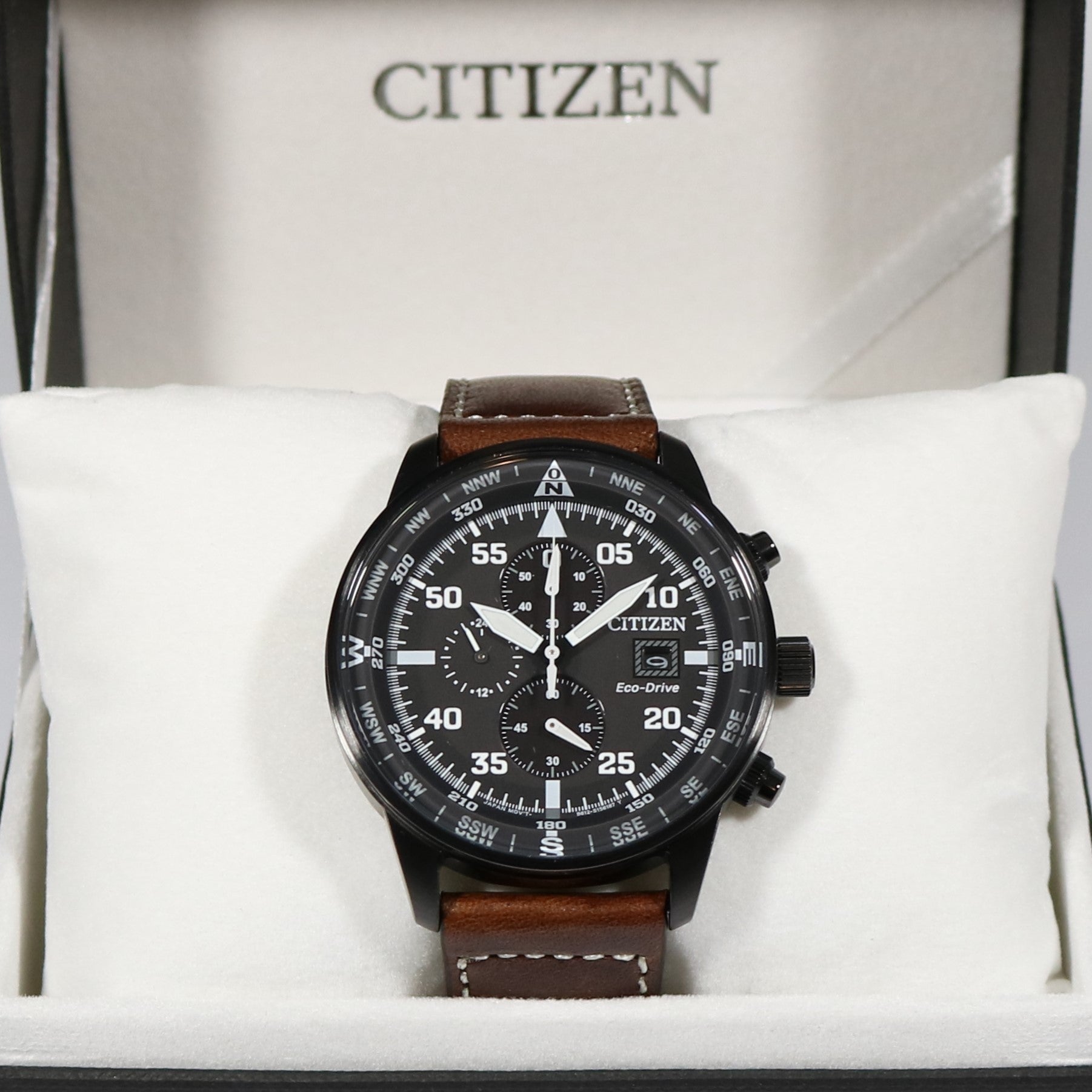 Citizen Eco-Drive Aviator Black Dial Chronograph Men's Watch CA0695-17E - Chronobuy