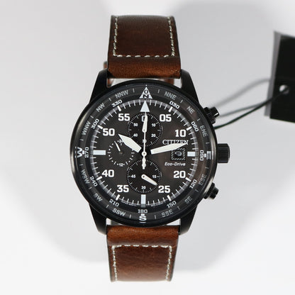 Citizen Eco-Drive Aviator Black Dial Chronograph Men's Watch CA0695-17E - Chronobuy