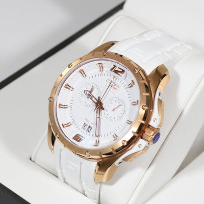 N.O.A Quartz Rose Gold Tone Stainless Steel White Dial Men's Watch NW-SKCH003