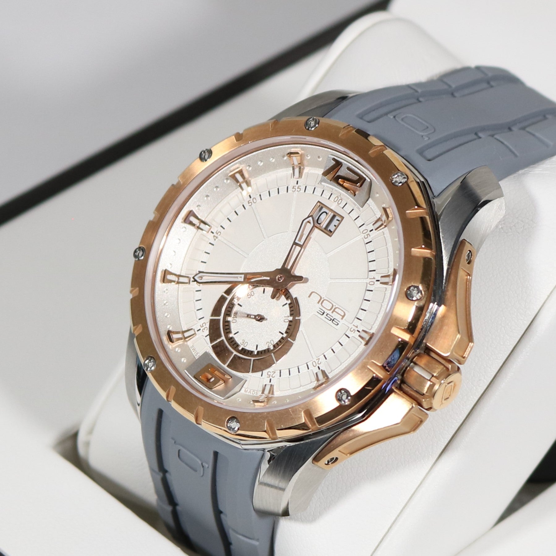 N.O.A Quartz Rose Gold Tone Stainless Steel White Dial Men's Watch NW-SK3H008