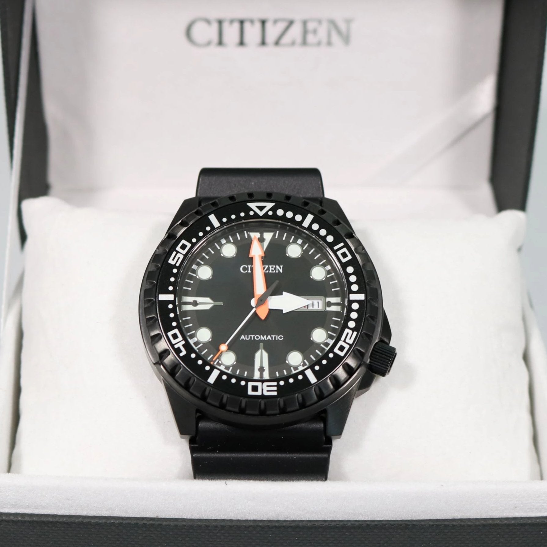 Citizen Men's Automatic 100 meters Black IP Watch NH8385-11E - Chronobuy