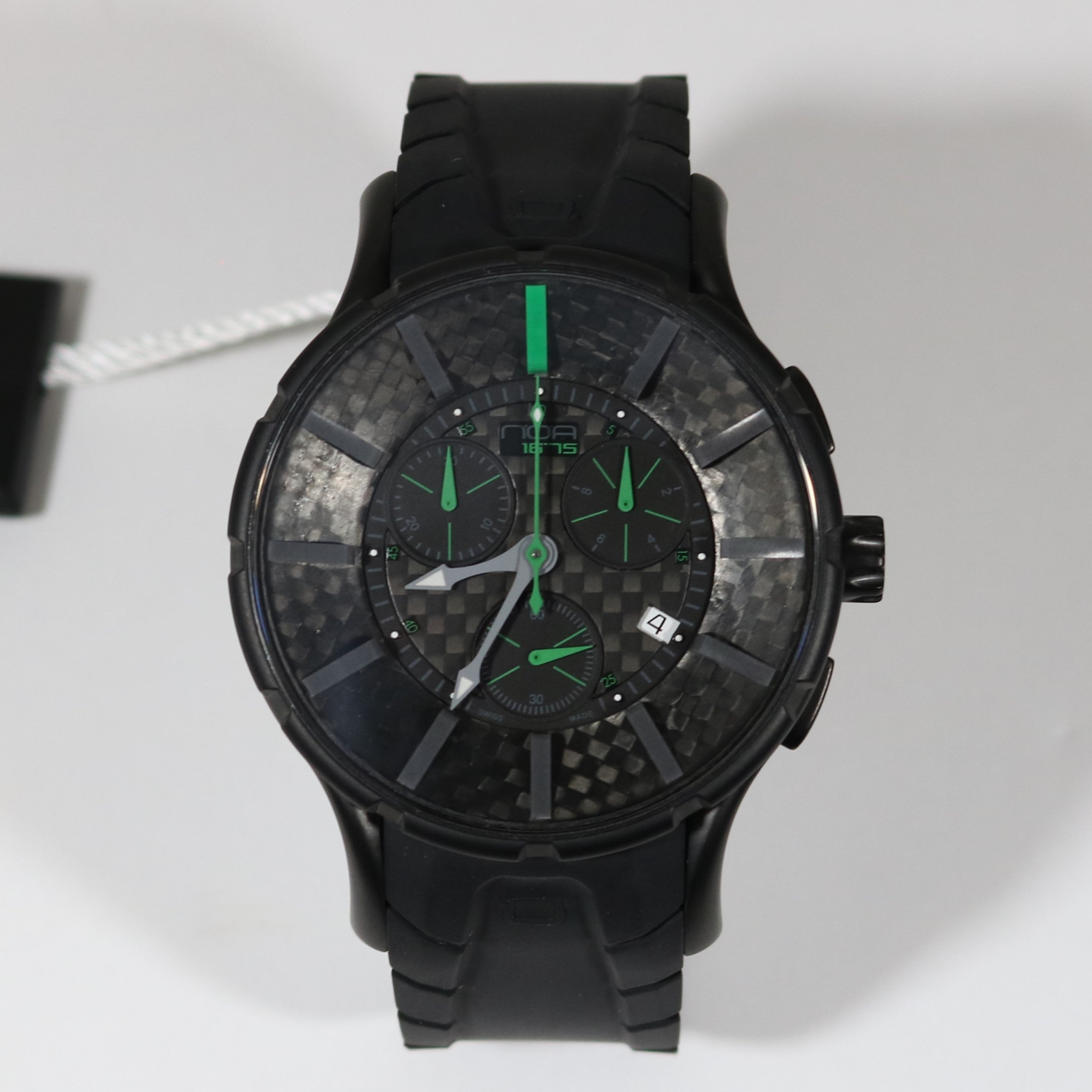 N.O.A 16.75 G EVO Green Hands Carbon Fiber Dial Men's Watch NW-GC6002