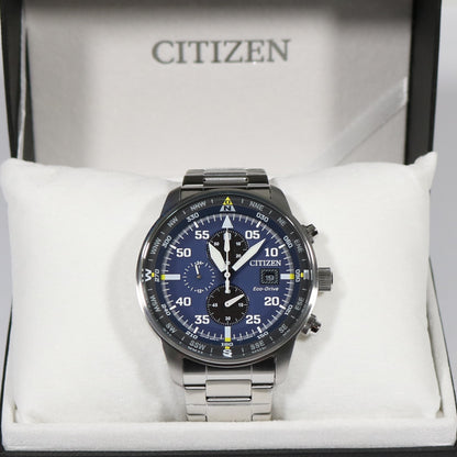 Citizen Eco-Drive Chronograph Aviator Men's Pilot's Watch  CA0690-88L - Chronobuy