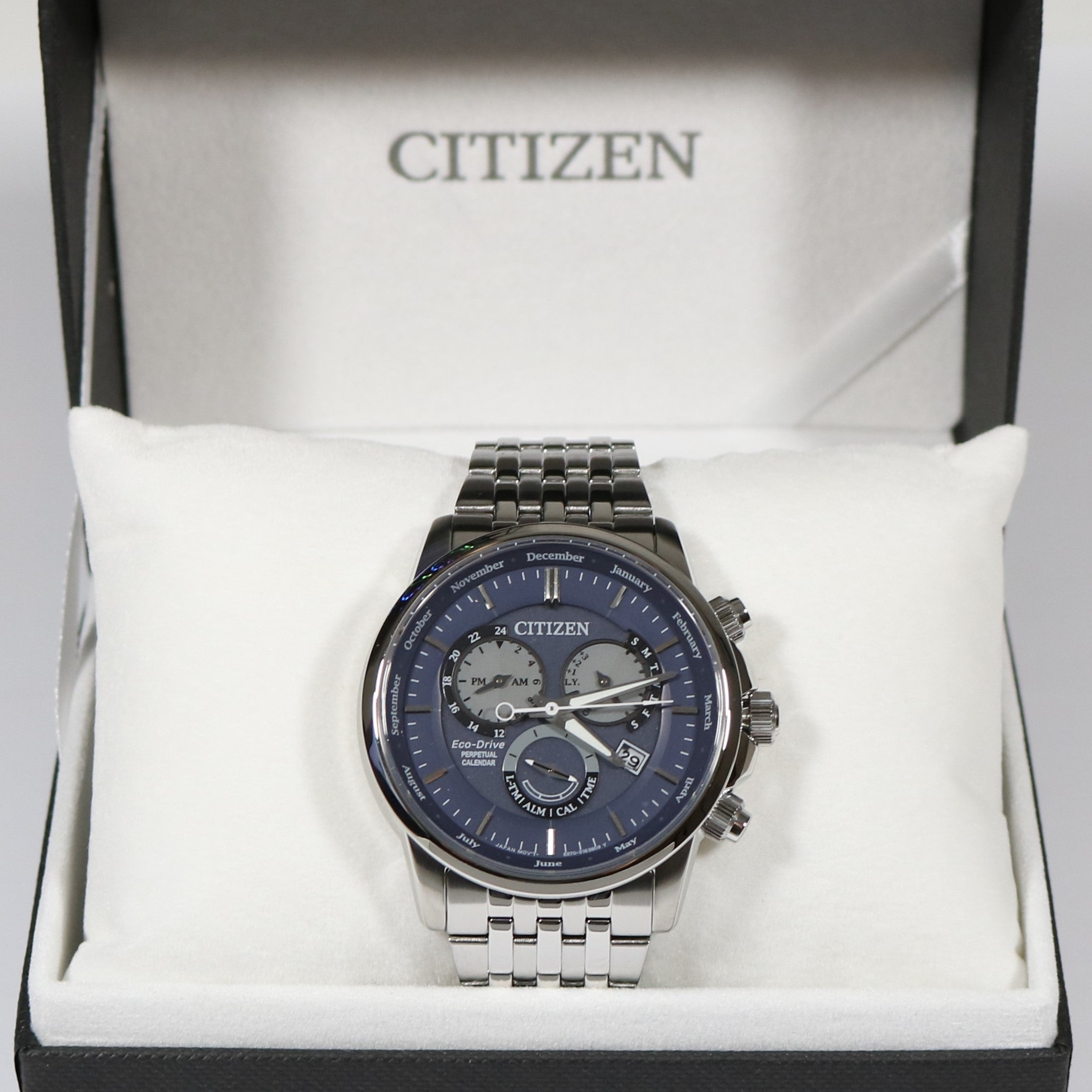 Citizen Eco-Drive Perpetual Calendar Blue Dial Men's Watch BL8150-86L