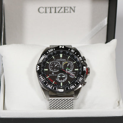 Citizen Promaster Navihawk Eco Drive Men's Mesh Bracelet Watch CB5840-59E