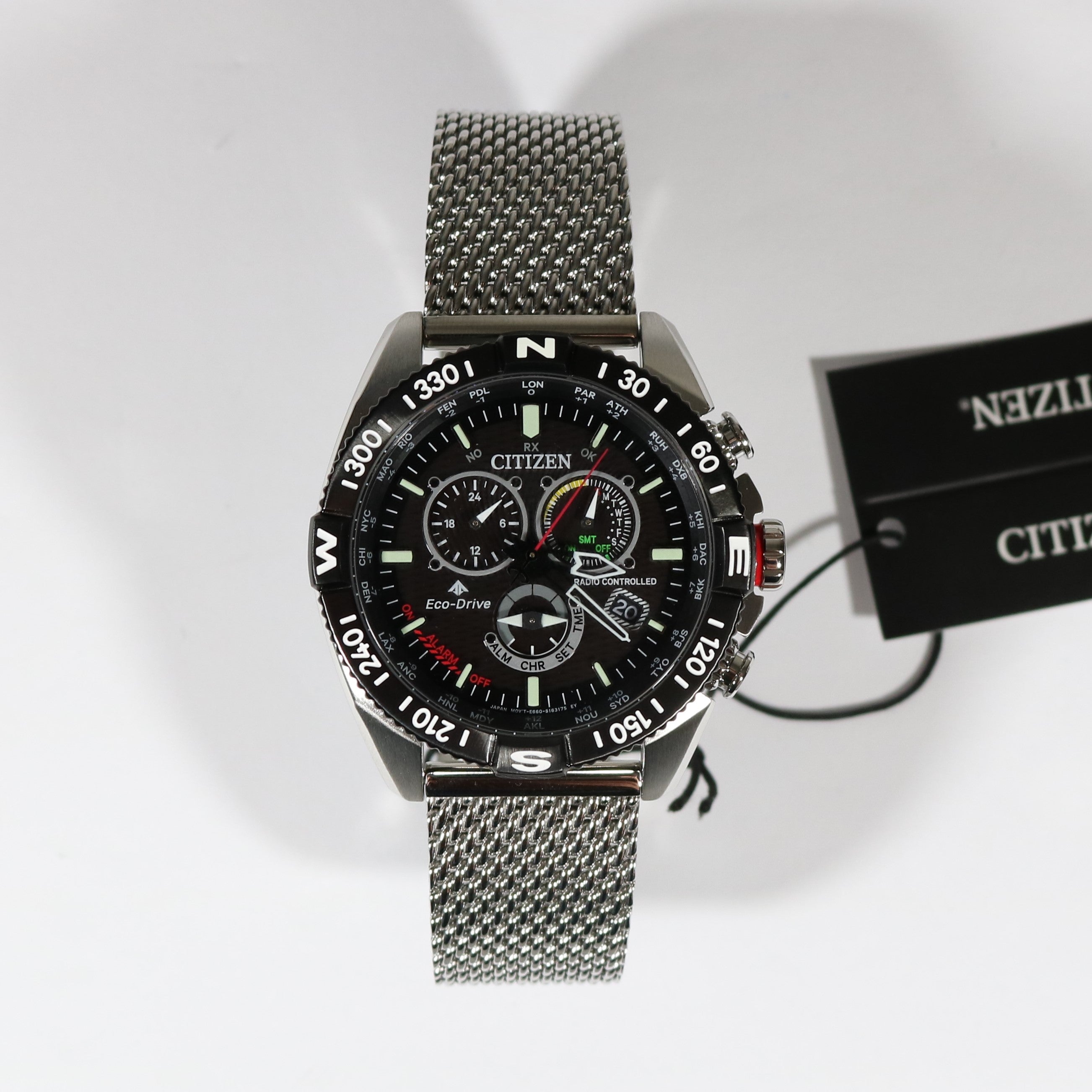 Citizen Promaster Navihawk Eco Drive Men's Mesh Bracelet Watch CB5840-59E