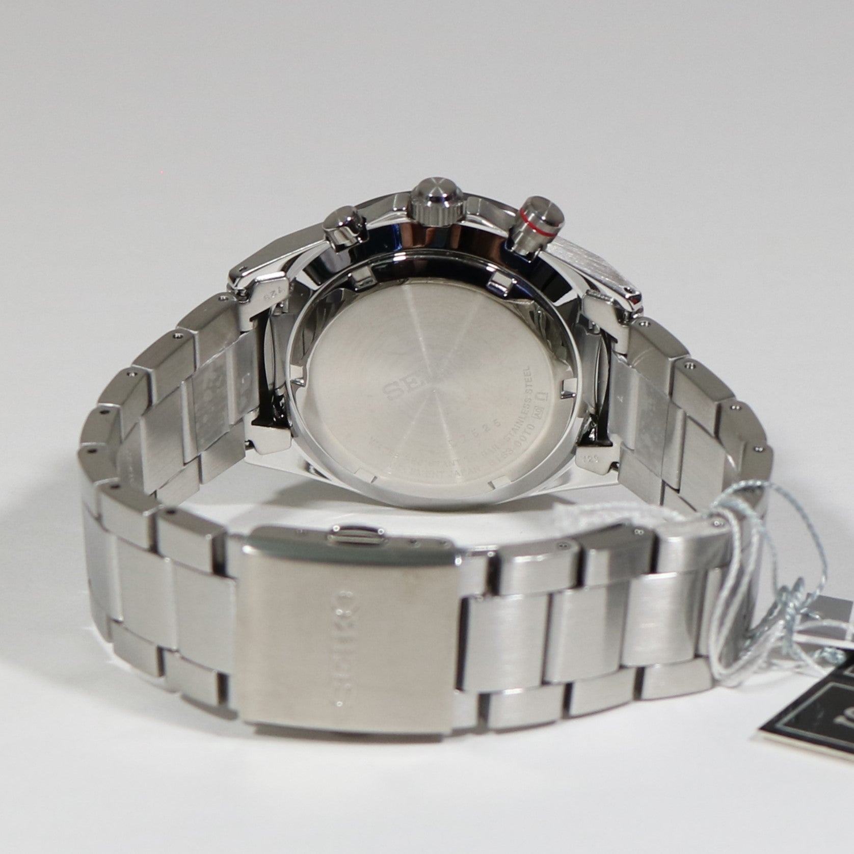 Seiko Steel Stainless Watch Blue SSB407P Chronograph Dial Men\'s Quartz – Chronobuy