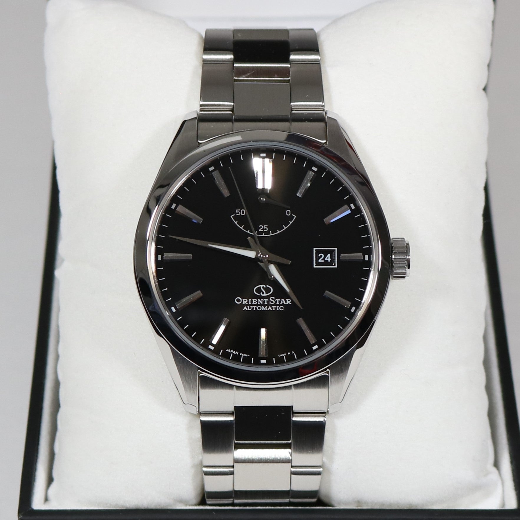 Orient Star Automatic Black Dial Stainless Steel Men's Watch RE-AU0402B00B