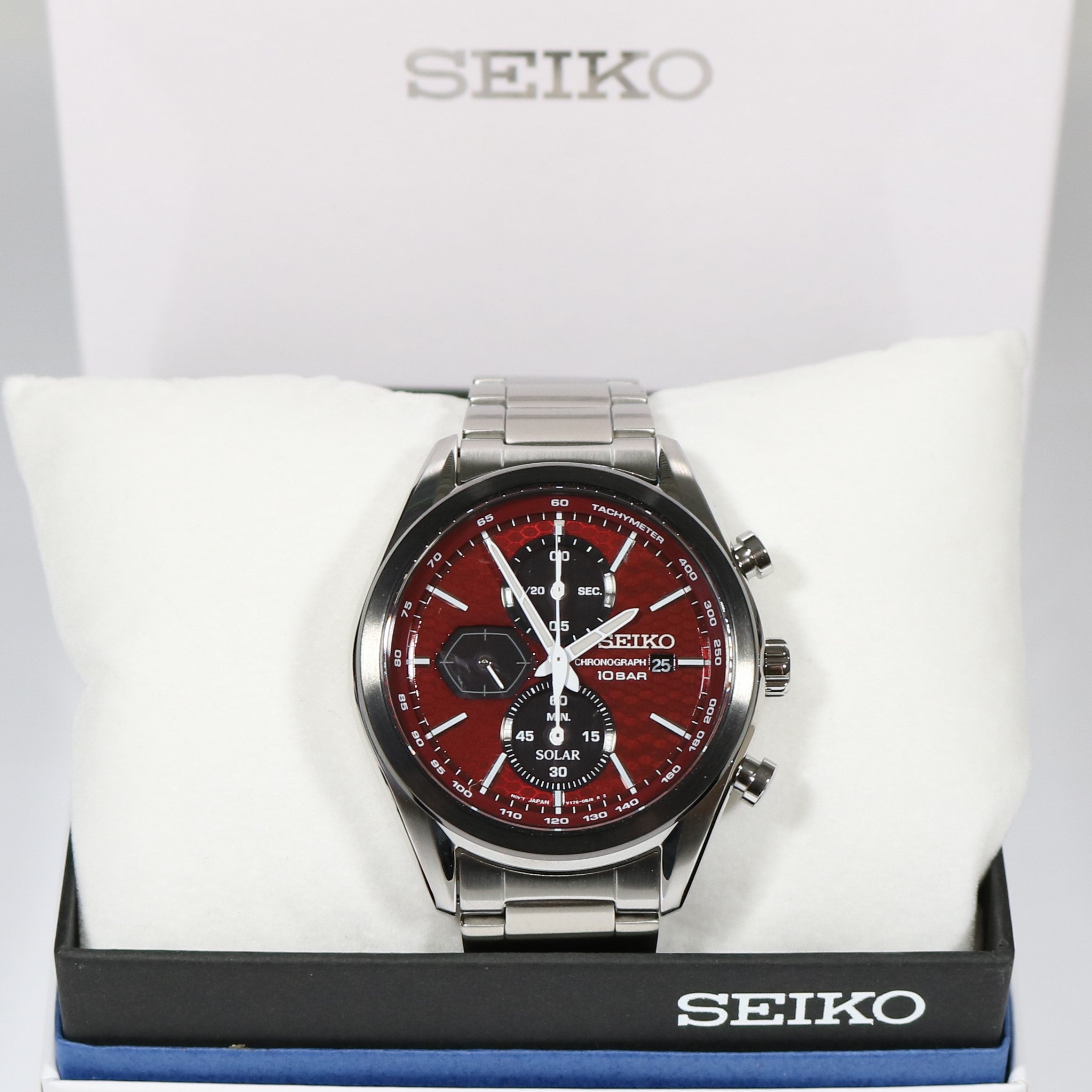 Seiko Prospex Solar Chronograph Red Dial Men's Watch SSC771P1