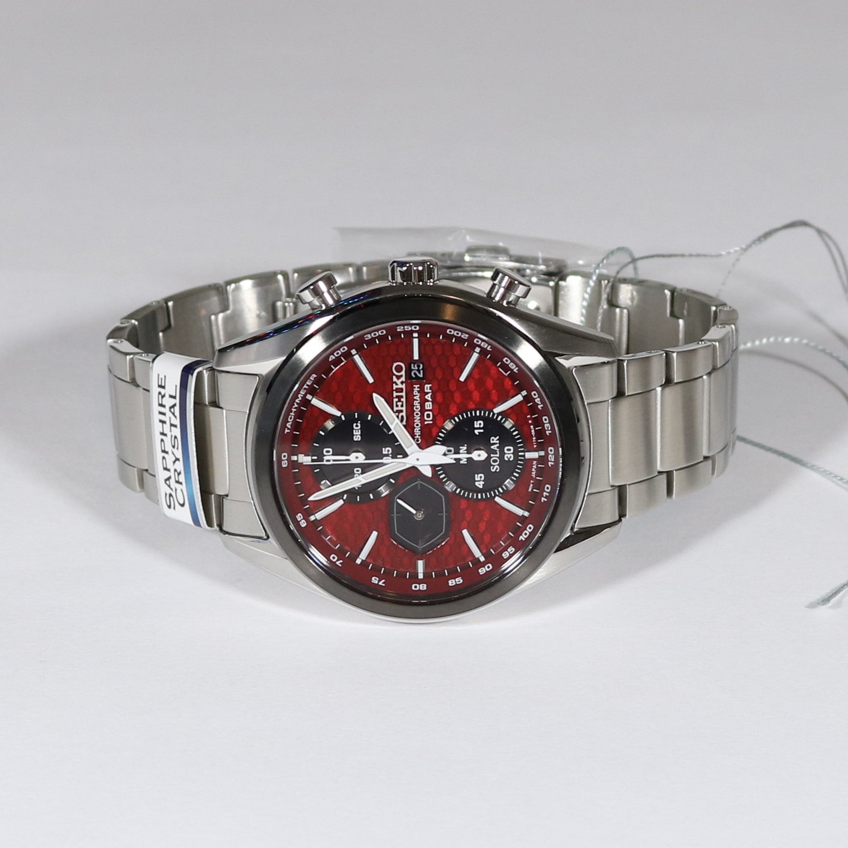 Seiko Prospex Solar Chronograph Red Dial Men's Watch SSC771P1