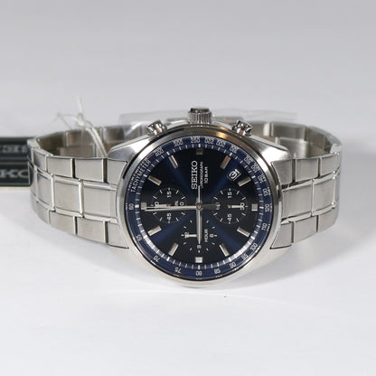 Seiko Quartz Blue Dial Chronograph Men's Watch SSB377P1