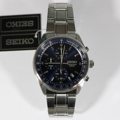 Seiko Quartz Blue Dial Chronograph Men's Watch SSB377P1