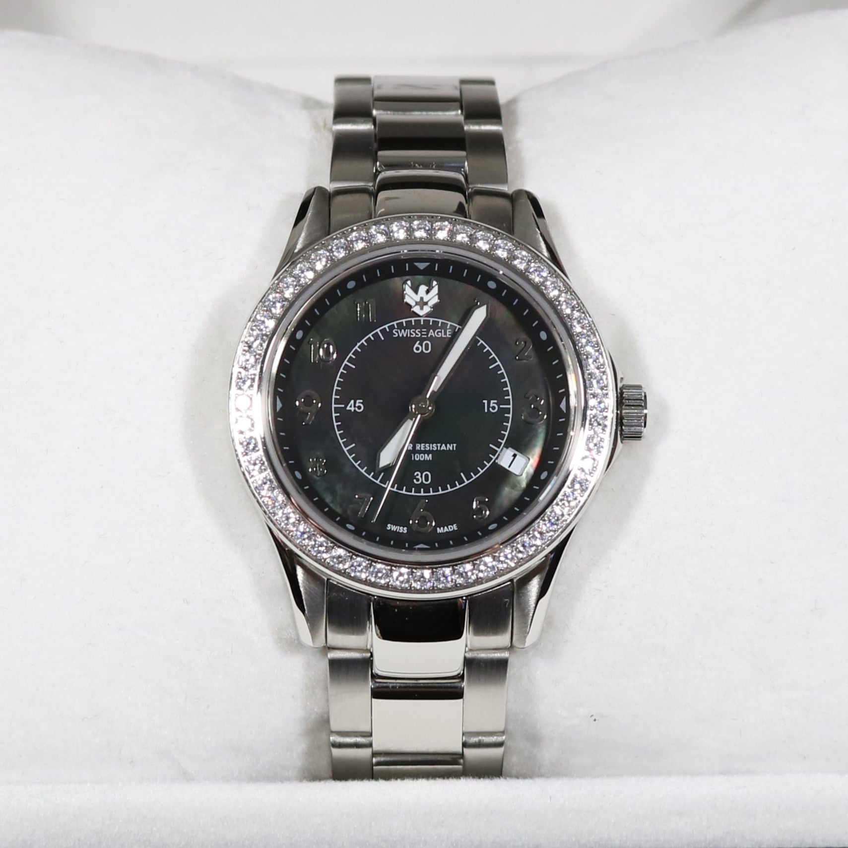 Swiss Eagle Talon Women's Stainless Steel Crystal Bezel Sports Watch SE-6027-11