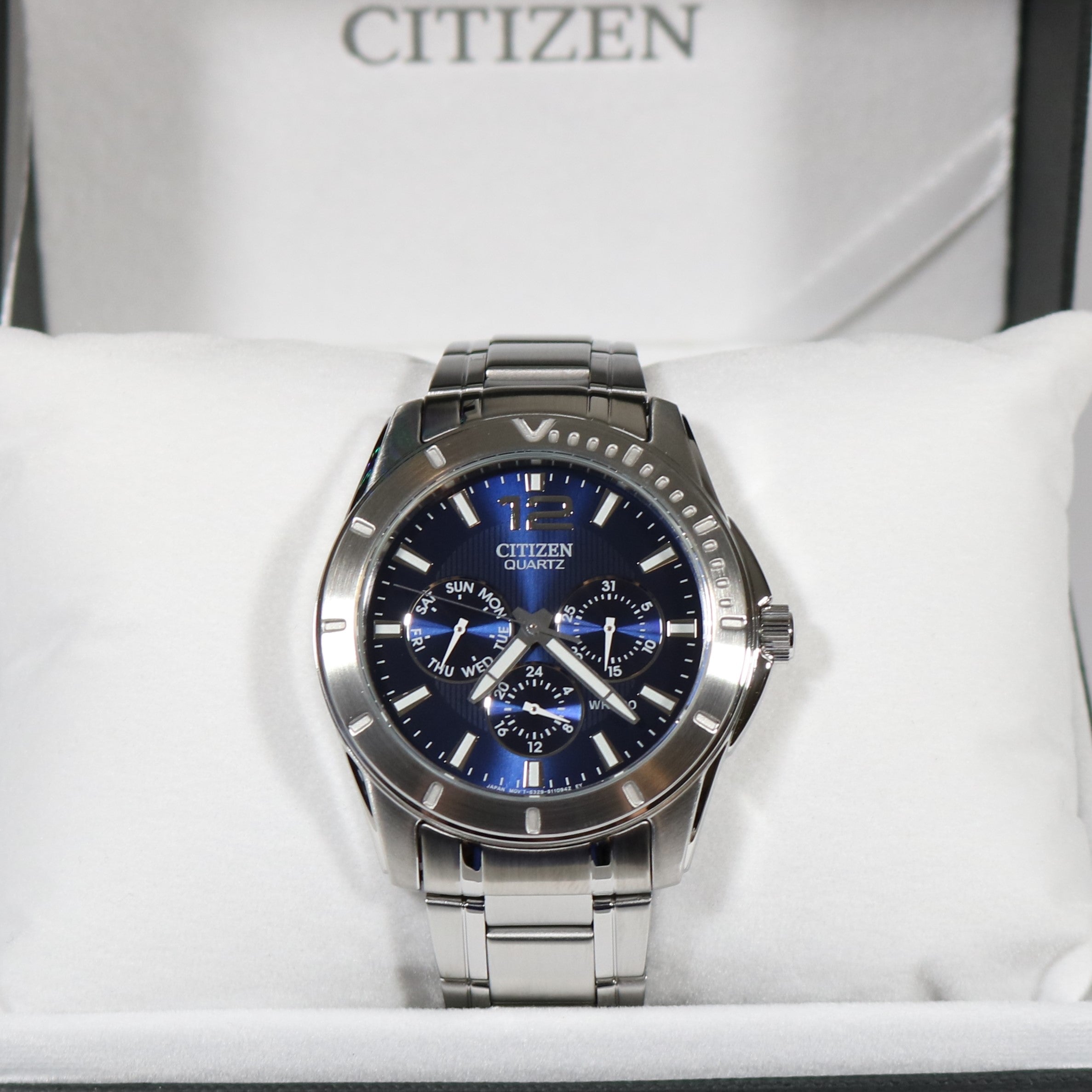 Citizen Quartz Stainless Steel Blue Dial Men's Watch AG8300-52L