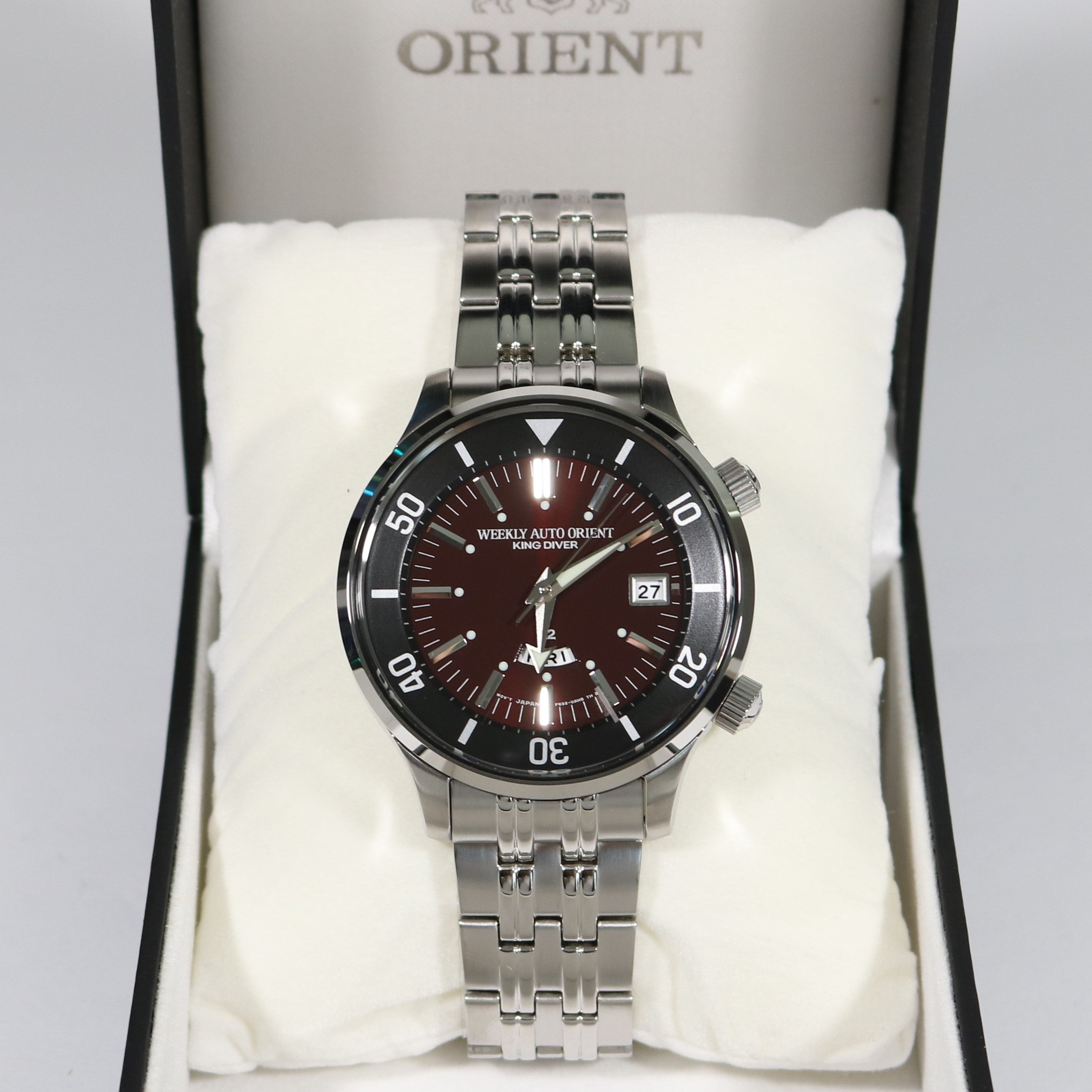 Orient King Diver Automatic Red Dial Stainless Steel Watch RA-AA0D02R