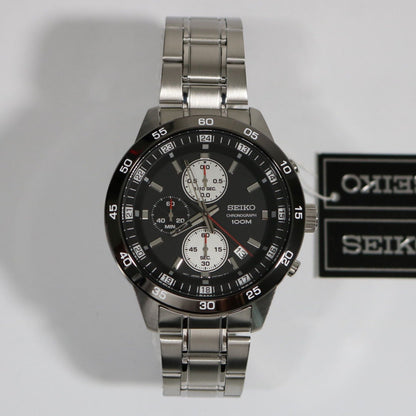 Seiko Chronograph Black Dial Stainless Steel Men's Watch SKS647P1 - Chronobuy