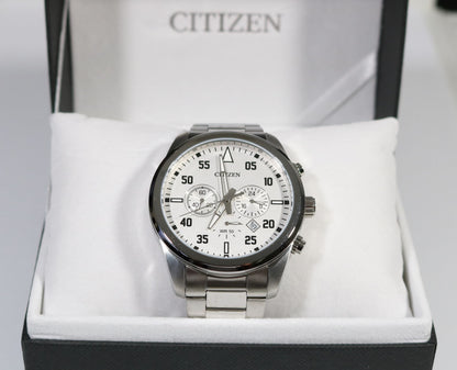 Citizen Chronograph White Dial Stainless Steel Men's Watch AN8090-56A - Chronobuy