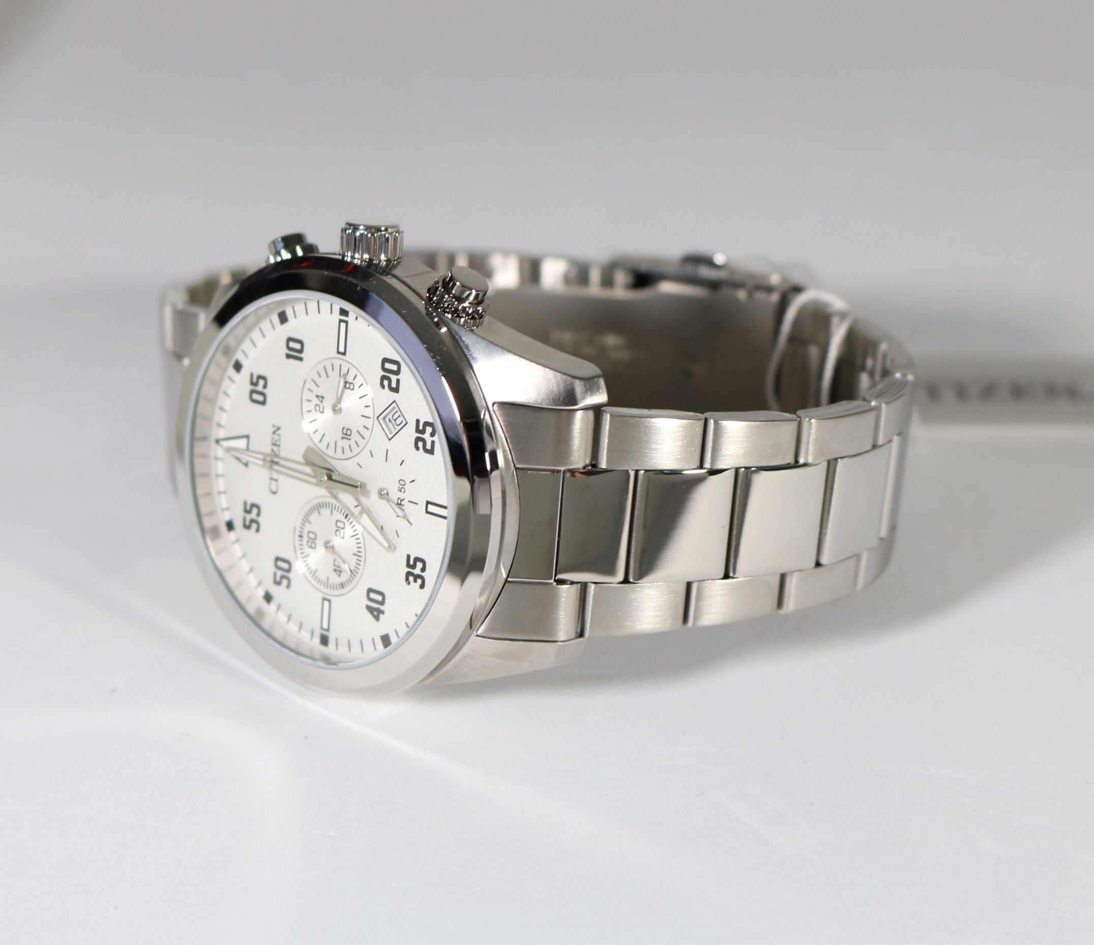 Citizen Chronograph White Dial Stainless Steel Men's Watch AN8090-56A - Chronobuy